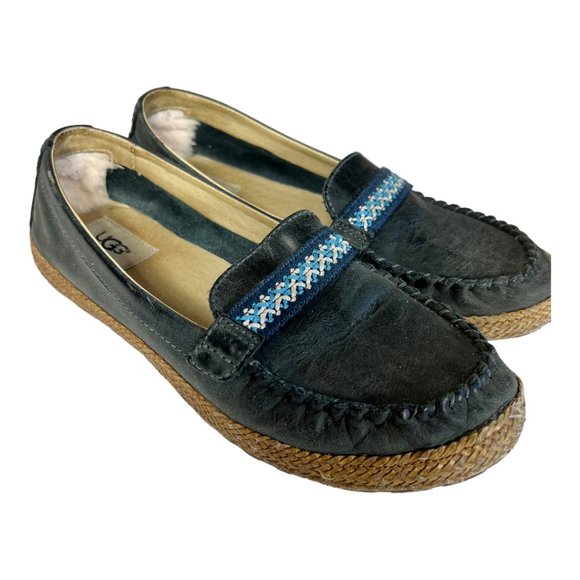 Ugg Leather Slip On Loafers - Picture 2 of 7